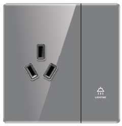 超薄亮面真玻璃 白灰系列